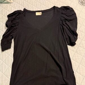 Nation LTD Black Short Sleeve Top